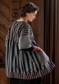 “Sofia” organic cotton smock blouse - black
