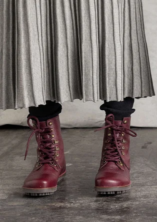 Nappa boots - aubergine