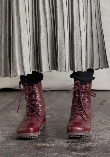 Nappa boots - aubergine