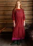 “Glimra” woven organic cotton dress (aubergine M)