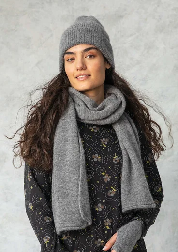 Bonnet en alpaga mélangé - gris/chiné