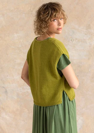 Vest van biologisch/gerecycled katoen - groene peper