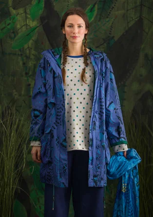 Parka "Petronella" en coton recyclé/biologique - lupin/motif