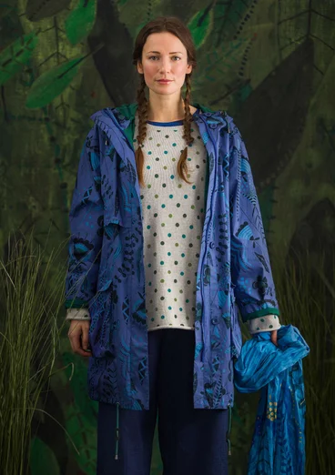 Parka "Petronella" en coton recyclé/biologique - lupin/motif