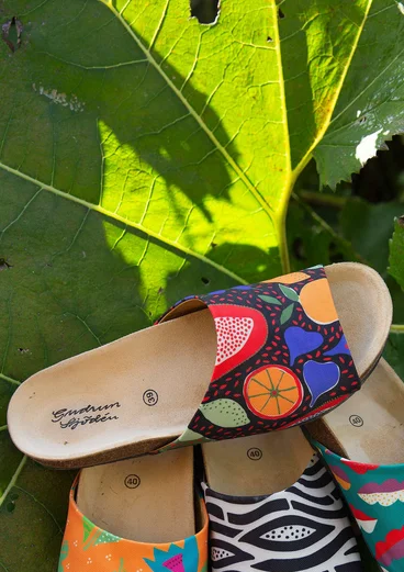 Sandal "Botswana" med korksula - svart