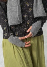 Fingerless gloves in an alpaca blend - grey/melange