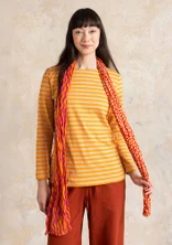 Gestreiftes Langarmshirt aus Bio-Baumwolle - apfelsine-ingwer