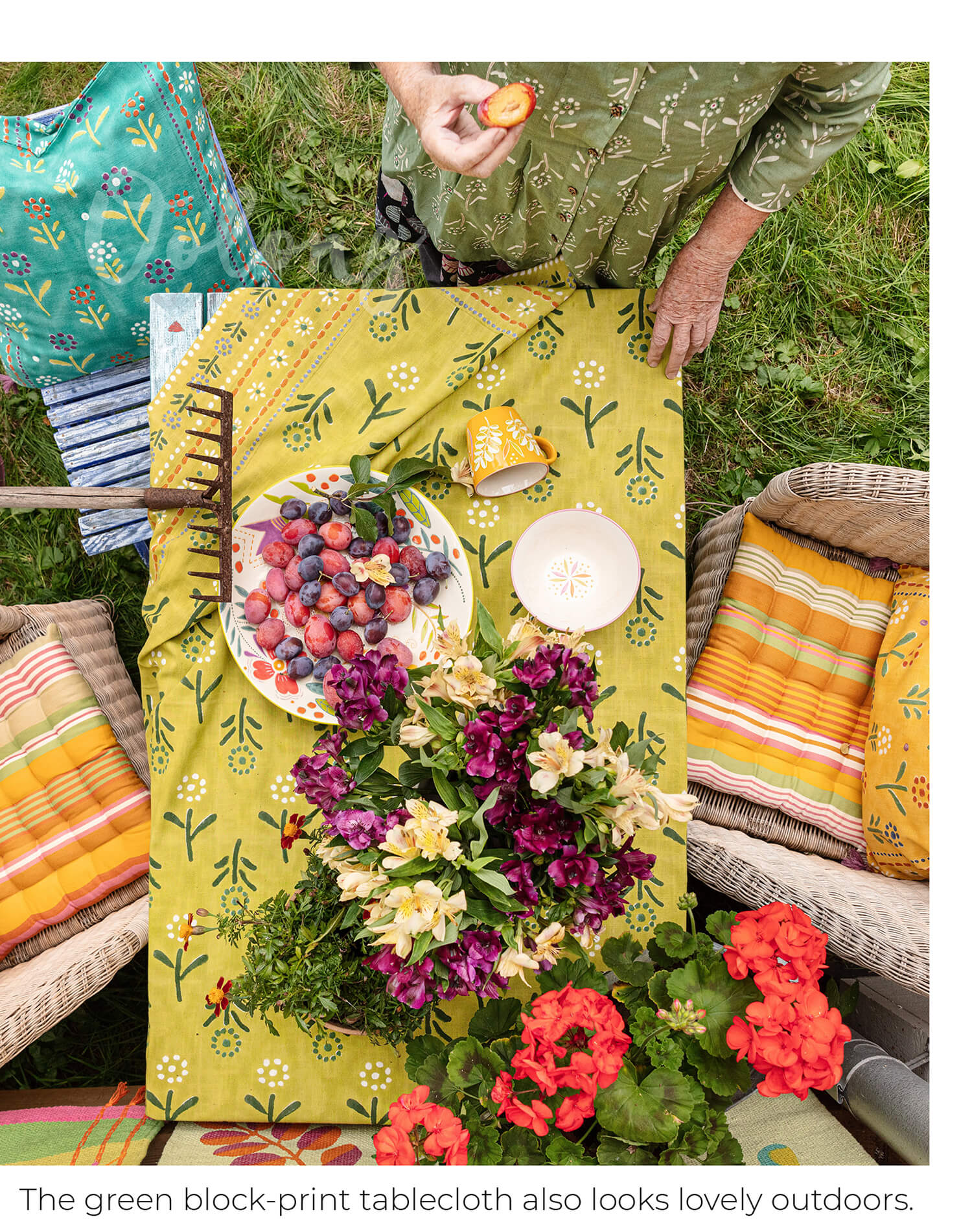 “Chai” organic cotton tablecloth