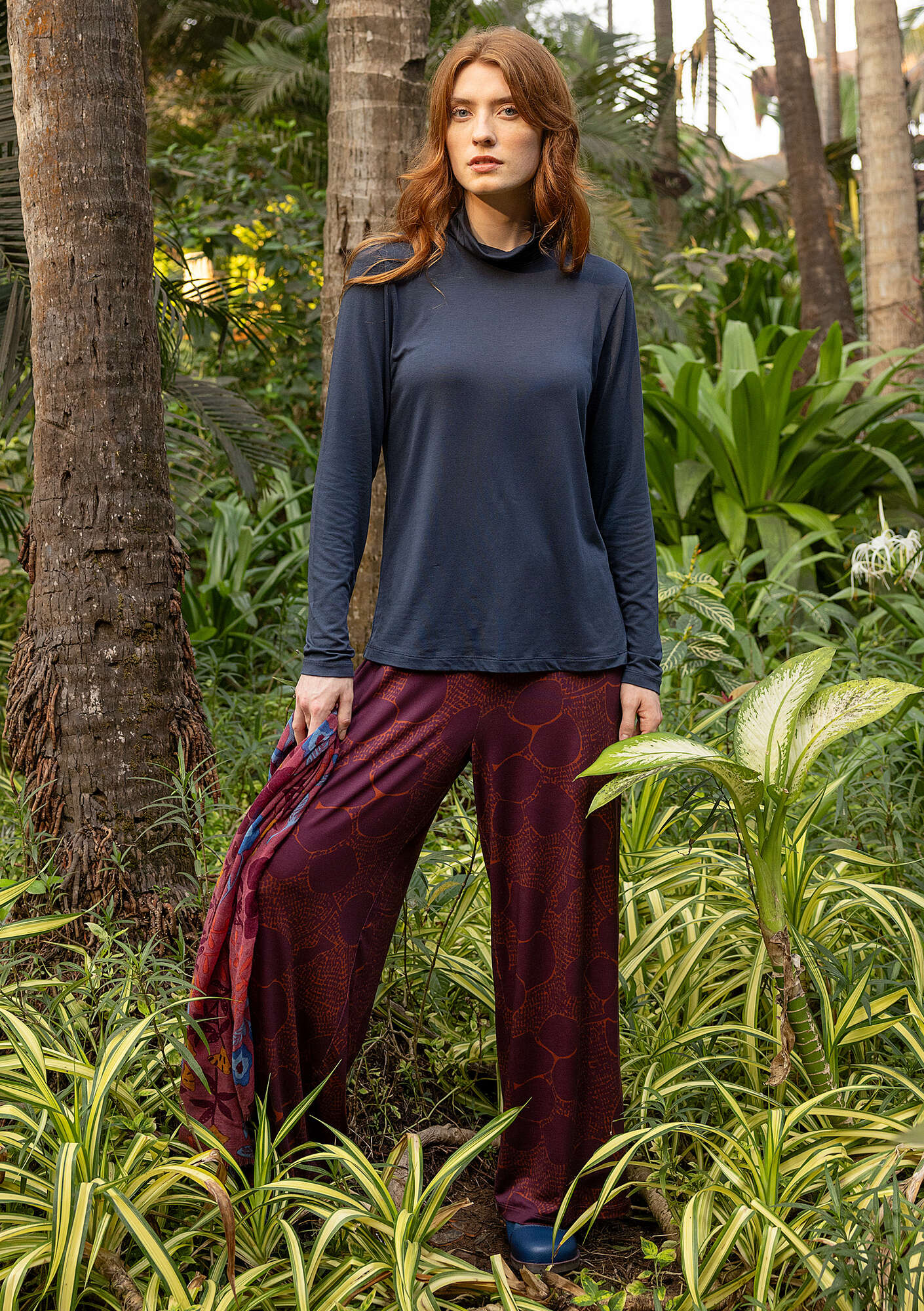 【ボーダーズアットバルコニー】MELTON JERSEY PANTS 36 Harriet” jersey pants in lyocell/spandex gudrunsjoden.com