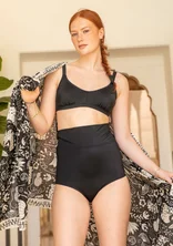 Bas de maillot "Pacific" en polyamide recyclé/élasthanne - svart