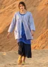 Artistblus "Cirrus" i ekologisk bomull (lavendel XS)