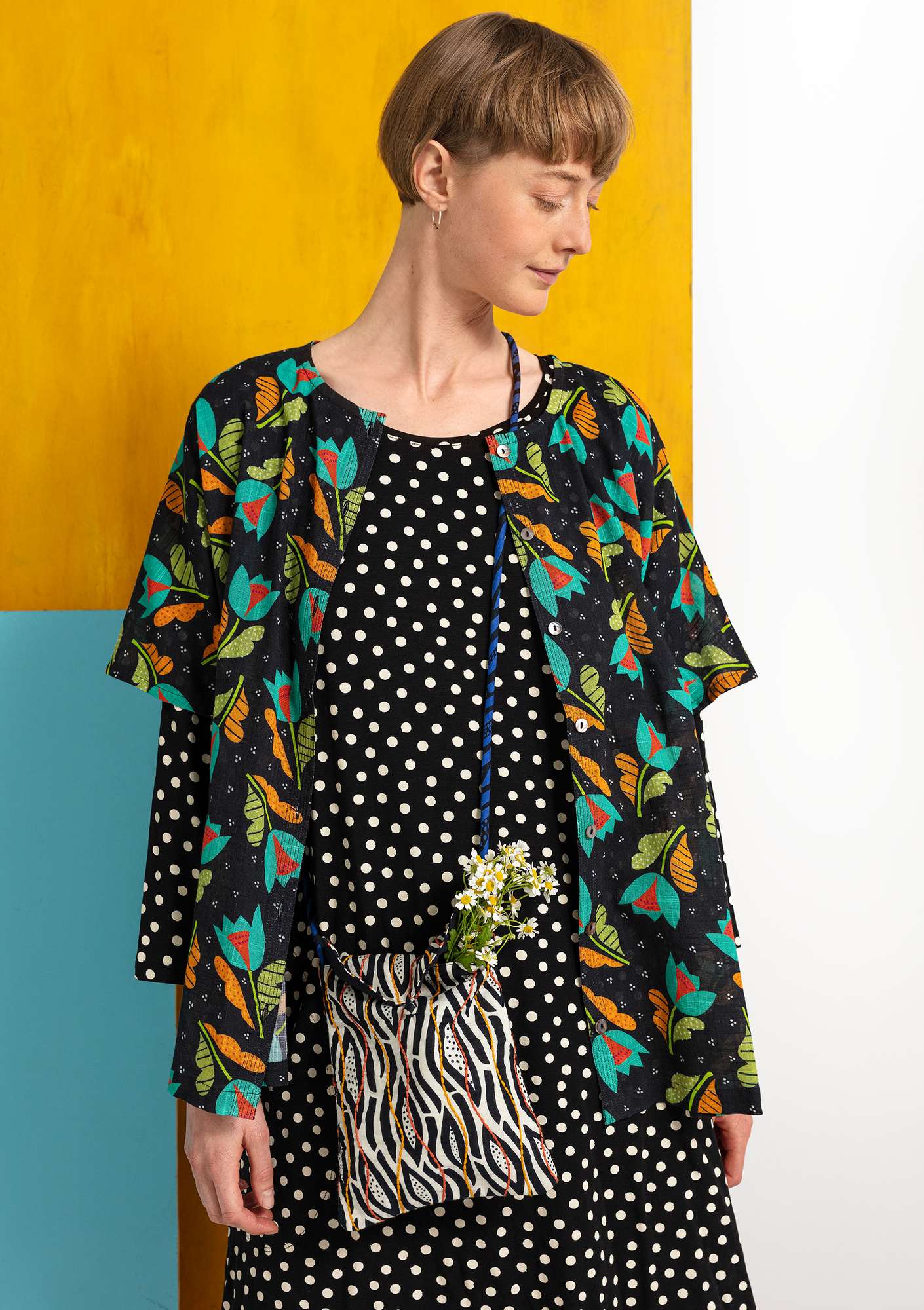 Makeba blouse black/patterned