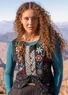 “Feather” woven vest in organic cotton (black L)
