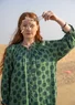 “Gjusta” woven organic cotton dress (elm green S)