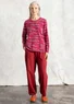 Organic cotton/elastane jersey trousers (lingonberry XS)