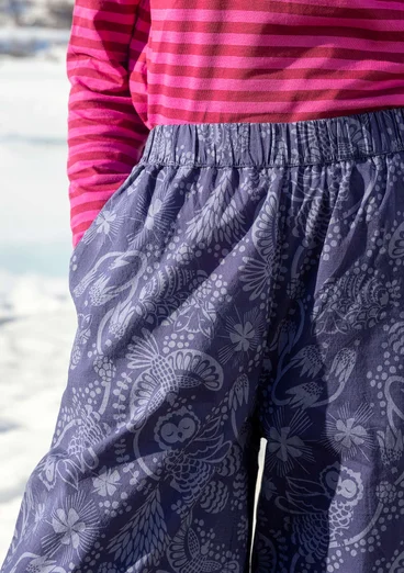 “Denali” woven organic cotton trousers - midnight blue