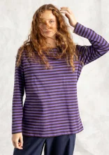 Basic-Streifenshirt aus Bio-Baumwolle - amethyst-maulbeere