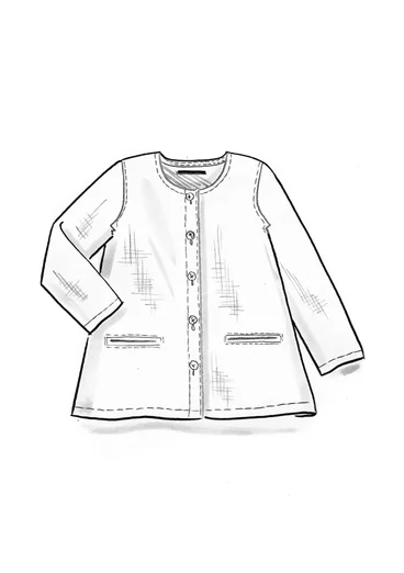 Garment-washed woven linen jacket - dark agate red