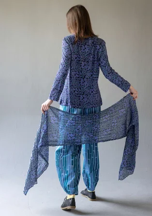 Shirt „Leopard“ aus Bio-Baumwolle - dunkelindigo