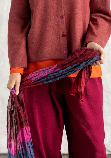 “Kelly” organic cotton scarf - aubergine