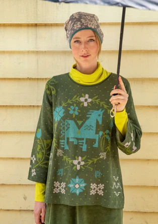 ��“Feru” organic cotton/linen sweater - pine