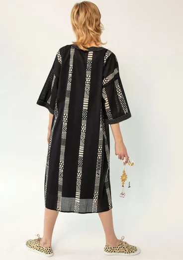 Kaftan "Ghana" i ekologisk bomull - svart