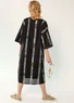 Kaftan "Ghana" i ekologisk bomull (svart S)