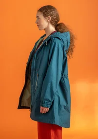 Parka "Irma" en coton biologique tissé - jaspe foncé
