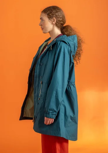 Parka "Irma" en coton biologique tissé - jaspe foncé