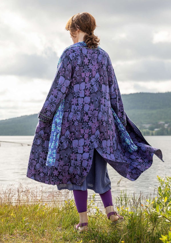 Ottilia knit fabric coat ink blue