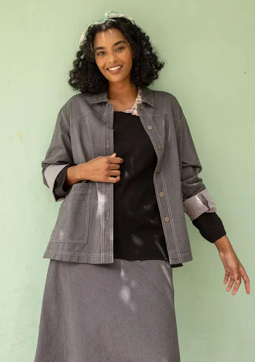 Webjacke „Ines“ aus Bio-Baumwolle - grafit