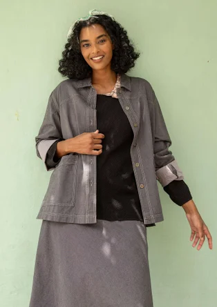 Webjacke „Ines“ aus Bio-Baumwolle - grafit