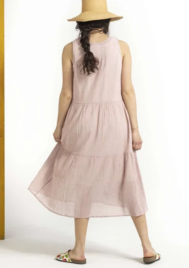 Robe "Stripe" en tissu de coton biologique - figue