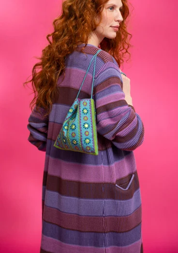 Long gilet "Andromeda" en coton biologique/recyclé - lilas-gris