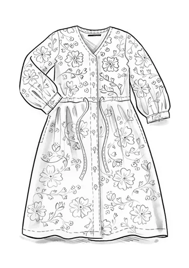 Robe "Rosendale" en coton biologique tissé - noir