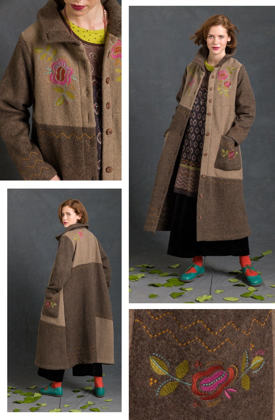 “Rose Hill” wool-blend coat