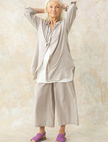 Woven organic cotton shirt - ljusgr