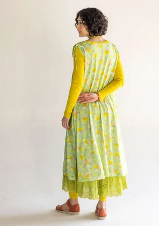 “Bubble” organic cotton/modal dress - gooseberry green