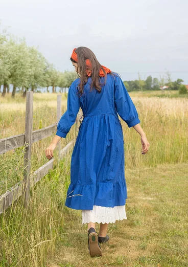 Kleid „Sahara“ aus Bio-Baumwollgewebe - porzellanblau