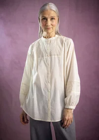 Bluse „Love“ aus Bio-Baumwolle - vanille