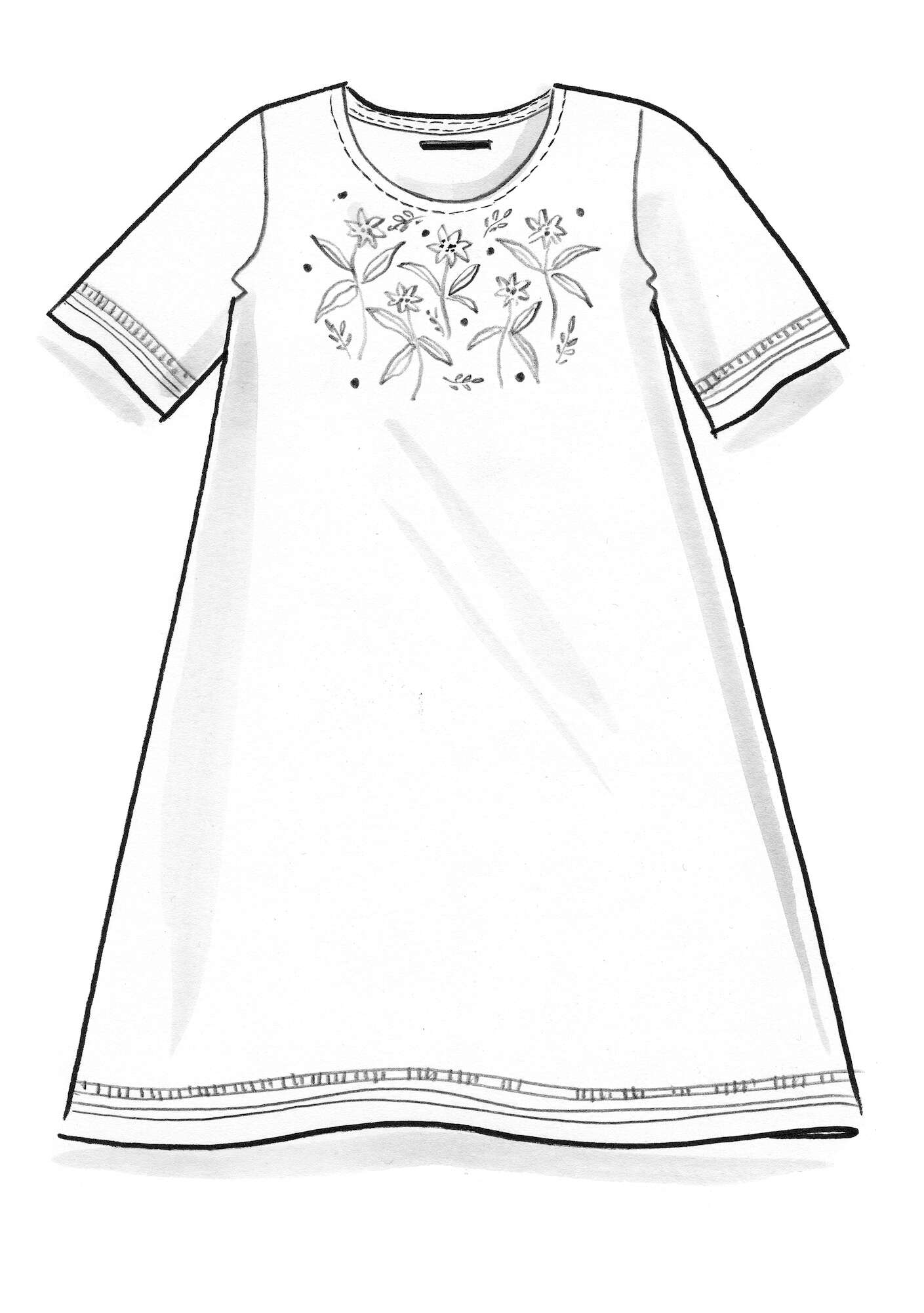 “Skogsstjärna” nightgown in organic cotton