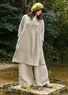 Webkleid aus Öko-Baumwolle (Mandelmilch S)