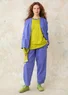 Woven organic cotton trousers (sky blue M)