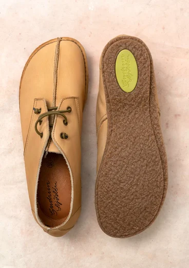 Halbschuhe aus Nubukleder - hafer