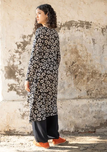 Robe "Hibiscus" en jersey de lyocell/élasthanne - noir