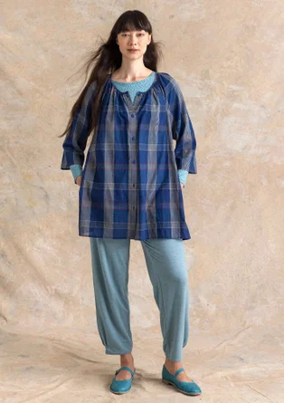 Jerseyhose aus Viskose/Elasthan - graublau-melange