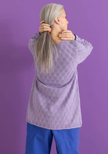 “Celia” recycled cotton favourite sweater - moonlight purple