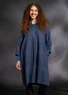 Woven “Asta” dress in linen (mist blue/patterned XS)