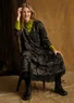 Gemustertes Jerseykleid „Sanvi“ aus Bio-Baumwolle (schwarz L)