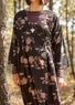 Robe tissée ”Rose hip” en coton biologique (noir L)